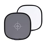 18% グレーカード ホワイトバランスカード、12x12 インチ (30x30cm) ポータブルフォーカスボード両面、両面グレーホワイトバランスリファレンスカード、キャリーポーチ付き