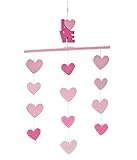 Little Love by NoJo Ceiling Mobile, Pink Hearts by NoJo