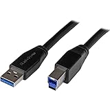 StarTech.com USB 3.0 アクティブリピーターケーブル USB A(オス) - USB B(オス) 10m USB 3.1 Gen 1 (5 Gbps) USB3SAB10M