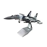 Hellery 1/100スケールSU-35戦闘機ダイキャストモデル、ディスのお土産付き
