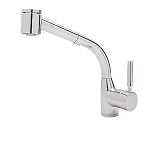 Rohl R7923APC Modern Lux Single Hole Side Metal Lever Kitchen Pullout Faucet with Handspray and Hose