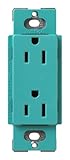 Lutron SCR-15-TQ Satin Colors 15A Electrical Socket Duplex Receptacle, Turquoise by Lutron [並行輸入品]