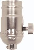 Satco Aluminum 200W Full Range Matching Turn Knob Dimmer Socket - 801 by Satco