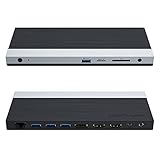 WAVLINK ドッキングステーションtype c/13-in-1 Dock/4Kディスプレイ可能/85W出力 Power Delivery対応/トリプルディスプレイ 1*ディスプレイポート/2*4K HDMIポート/1*DPポート/1*ギガビットイーサネット/1*アップストリームUSB-Cポート/1*パワーポート/1*マイクロSDカードリーダー/1*オーディオジャック/1*BC 1.2急速充電ポート/Windows/Mac OS対応