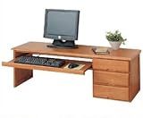 デスク 文机 木製 片袖 スライドテーブル付き