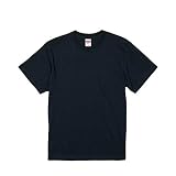 [ユナイテッドアスレ] Tシャツ 半袖 無地 メンズ レディース T-shirt 伸びない 透けない 衣装 5.6onz(オンス) 5001 (ネイビー, L)