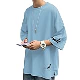 [FLYSKY] tシャツ メンズ 半袖 長袖 大きいサイズ 7分袖 無地 速乾性 通気性 涼しい ラウンドカット おしゃれ ゆったり 夏服 メンズ
