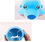 Reedoo 子供用品 蛇口 エクステンダー 手洗い補助パーツ 手洗いサポート 子ども用 可愛い　イルカ型　便利グッズ 踏み台 手洗いグッズ 洗面所パーツ 1個 ブルー