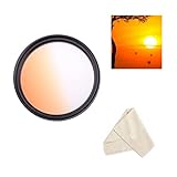 カメラレンズ 67mm オレンジ グラデーションカラーフィルター Canon EOS 800D 750D 700D 650D 600D 550D 500Dカメラ用 Canon EF-S17-85mm f/4-5.6 IS USMレンズ付き