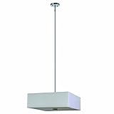 Yosemite Home Decor SH2222-4P-PWSS Lyell Forks Family 5-Light Satin Steel Pendant with Pristine Whit