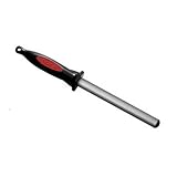 Buck Knives EdgeTek、デュアルスチールダイヤモンド研ぎ器6.5インチ、レッド/ブラック