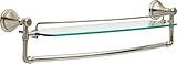 Delta Faucet 79711-SS Cassidy 24-Inch Glass Shelf with Bar, Stainless by DELTA FAUCET