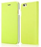 JAPAN AVE. 「スタイリッシュ✕極上の触り心地」 折りたたみ apple アップル 手帳 型 i phone 6 (4j.7inch) / iphone 6 plus (5.5inch) スマートフォン スマホ ケース 保護 カバー ( Docomo au softbank 全機種対応) PR#770 スタンド 機能 カード 収納 定期入れ 開閉 タイプ (iphone6(4.7inch), イエロー)