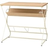 ハック デスク(棚収納付きデスク) スチール 幅80cm×奥行45cm×高さ72cm PT-901WH ホワイト(白)