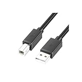 日本の中小企業 USB 3.0 USB 2.0 プリンターケーブル (Type A - Type B) 高速転送 5Gbps 外付けHDD スキャナー対応 高耐久 ブラック (USB2.0ケーブル, 5m)