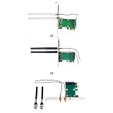 bluederstワイヤレスネットワークカードミニPCI-E-PCI-E 1Xデスクトップアダプター+ 2アンテナ