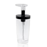 AMORE シャンプー ボディ ソープ 詰め替えボトル ブラック 520ml ディスペンサー 広口 大容量 おしゃれ シール付き Lindpark BK520