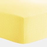 Yellow Gingham Portable Crib Sheet by BabyDoll Bedding