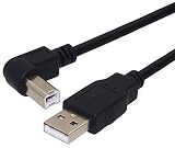 オーディオファン USB-Bケーブル ノイズ対策 フェライトコア付き USB Aプラグ-Bプラグ 短い 約50cm プリンター MIDI機器 USB2.0 ブラック