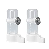 鳥 餌入れ 水入れ 2個セット 140ml 透明 鳥用 自動 給餌器 給水器 バードフィーダー 小動物 餌入れ 水飲み器 ペット給水器 外付け インコ 文鳥 オウム オカメインコ セキセイインコ (ホワイト 140ml)