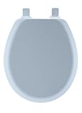 Mayfair 41EC 034 Molded Wood Toilet Seat with Lift-Off Hinges, Sky Blue, Round [並行輸入品]