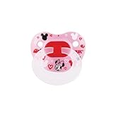 NUK Disney Mickey Minnie Orthodontic BPA Free Silicone Pacifier 2 Pack (6-18 Months) Color may Vary 