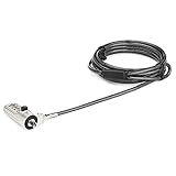 StarTech.com パソコン盗難防止セキュリティワイヤー Nobel Wedgeスロット対応 4桁ダイヤルロック 2mスチールケーブル LTLOCKNBL