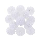 Dovewill 　約30個　美しい　小型　デイジー　工芸　造花　シルク　球状ヘッド　シミュレーション　花　　結婚式　装飾　DIY 装飾　 - ホワイト