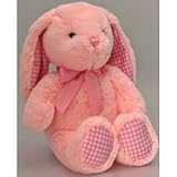 Keel Toys Nursery Gingham Rabbit Pink 25cm by Keel Toys