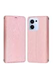シズカウィル OPPO Reno13 A ケース カバー 手帳型 CPH2699 スリム ケース ローズピンク 1個入り