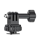 VRIG Goproマウント コールドシュー 変換アダプター 1/4”ネジ穴 コールドシューマウント 3本ツメ カメラ用三脚マウント 軽量設計 多機能 アクションカメラマウント 汎用アダプター プロ仕様