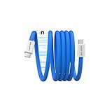 BELAROI USB C ケー ブル たいぷしー充電器 巻取り式充電ケーブルタイプc 急速 ケーブル usb c ケ ー ブル マグネット スマホ充電ケー ブル PD65W/100W/140W/240W対応 480Mbps データ転送 ナイロン編み 携帯 スパイ形態記憶 磁気 巻きつき iPhone 15/16/17/Pro MacBook/iPad Proなど対応 (青)