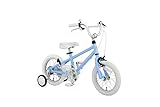 Arcoba 子供用自転車 14インチ ブルー　幼児車 TEKTROブレーキ ホワイトパーツ ハイクオリティー子ども用自転車 補助輪付 子供 PRISM BLUE