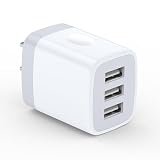 USB 充電器 3ポート スマホ充電器 15.5W/3.1A コンセント ACアダプター PSE認証 iPhone/iPad/Android対応 旅行便利（ホワイト）