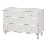 ローチェスト 収納棚 【3段】 幅88cm×奥行35cm クリスタル取っ手付き 木製 MBC-5884WH ホワイト ( 白 )