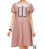 【 アウトレット 】 Angeliebe エンジェリーベ マタニティ 衿 つき カットソー ワンピース 妊婦服 半袖 M アッシュ ピンク