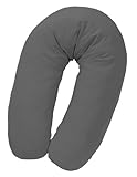 Julius Z?llner Nursing Pillow with Bead Filling approx. 190 cm Anthracite by Julius Z?llner