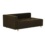 arne ベンチソファ ベンチ イス 背もたれ 肘掛け 片肘付き コーナーソファー Baggy DX-R 3×5 ファブリック ダークブラウン