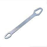 EXDUCT コンビネーションレンチ 万能スパナ 27cm 1本で8mm～22mm 薄型 自転車 バイク (シルバー)