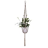 Wholehot　手作り　ナチュラル　ハンギングプランター ロープ　マクラメプラントハンキング　プランターハンガー　植物ハンガーネット　ハンギングバスケット　植物ボルダー　鉢 吊るす　多肉植物　観葉植