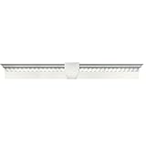 Buildersエッジ060020643123 43 5 / 8 " x 6 "クラシックDentilウィンドウヘッダー123、ホワイト