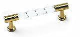 Laurey 82904 3-Inch Acrystal Pull, Acrylic with Brass Legs [並行輸入品]