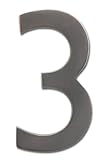 Architectural Mailboxes 3585DC-3 Solid Cast Brass 5 in. Dark Aged Copper Floating House Number 3