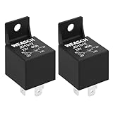 Weasch カーリレー 2個パック 12V 40A 4ピン SPST 自動車用スイッチとスターター 防水リレー ボート トラクター トラック オートバイ (2)