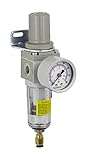 PneumaticPlus SAW2000M-N02BDG Miniature Compressed Air Filter Regulator Combo Piggyback 1/4 NPT - Po