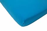 Jollein 510_0050 Fitted Sheet Cotton (75 x 150 cm, Blue) by Jollein