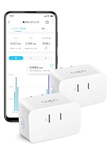 TP-Link Tapo P110M Matter対応 スマートプラグミニ スマートコンセント 電力モニタリング 2個セット