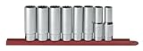 GearWrench 80713 8 Piece 1/2-Inch Drive 12 Point Deep SAE Socket Set [並行輸入品]
