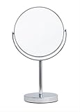 JustNile Two-Sided (1X-3X) Tabletop Vanity Mirror - 7-inch Silver Tall Stand [並行輸入品]