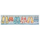 Flip Flops装飾セラミック壁アートタイル4 x 16